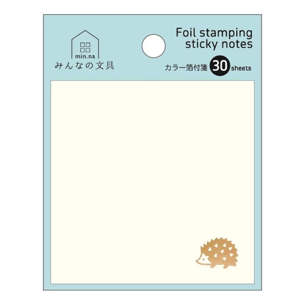 カラー箔ふせん 付箋 みんなの文具 はりねずみ クローズピン 付せん 事務用品 メール便可