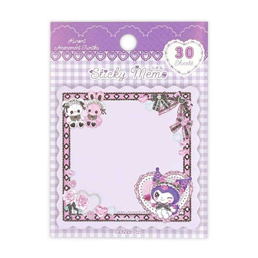 ふせん 付箋 クロミ サンリオ クローズピン 新学期準備文具 事務用品 かわいい ガーリーイラスト メール便可
