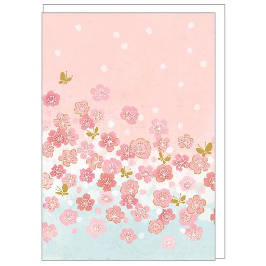 さくらグリーティングカード メッセージカード 水辺の桜 クローズピン 入学 卒業 お祝いメッセージ 多目的カード メール便可