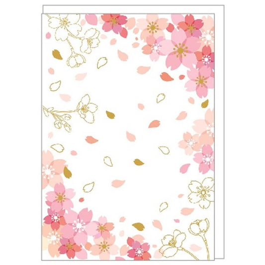 さくらグリーティングカード メッセージカード 桜咲く クローズピン 入学 卒業 お祝いメッセージ 多目的カード メール便可