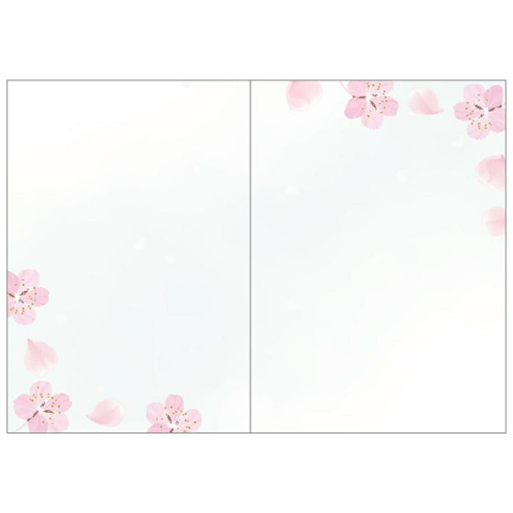 さくらグリーティングカード メッセージカード 優美の桜 クローズピン 入学 卒業 お祝いメッセージ 多目的カード メール便可