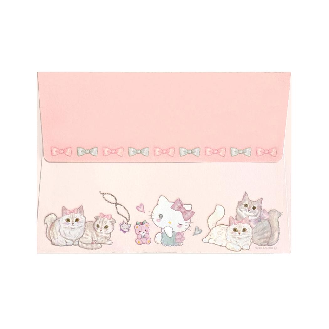 手紙セット レターセット サンリオキャラクターズxたけいみき エレガンス ハローキティ サンリオ クローズピン 便箋＆封筒 ガーリーイラスト メール便可