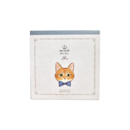 メモパッド メモ帳 たけいみき mondo ジンジャーキャット 新入学 猫 クローズピン 学校 オフィス プレゼント ガーリーイラスト メール便可