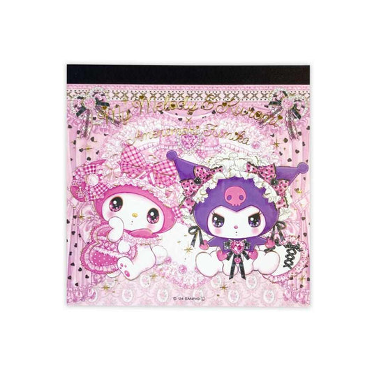 メモパッド メモ帳 マイメロディ＆クロミ 飴ノ森ふみか クローズピン 4柄100枚 かわいい ガーリーイラスト メール便可