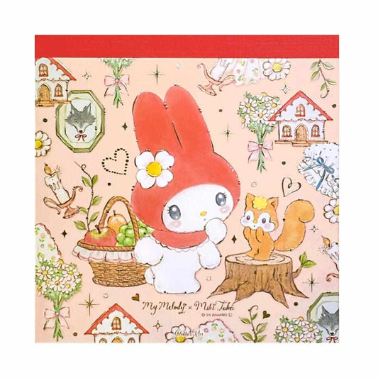 メモパッド メモ帳 サンリオキャラクターズxたけいみき リトルレッド マイメロディ サンリオ クローズピン 新学期準備文具 ガーリーイラスト メール便可