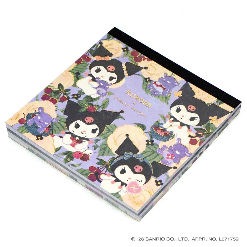 サンリオキャラクターズ x 林朋子 メモ帳 スクエアメモパッド クロミ Sanrio クローズピン