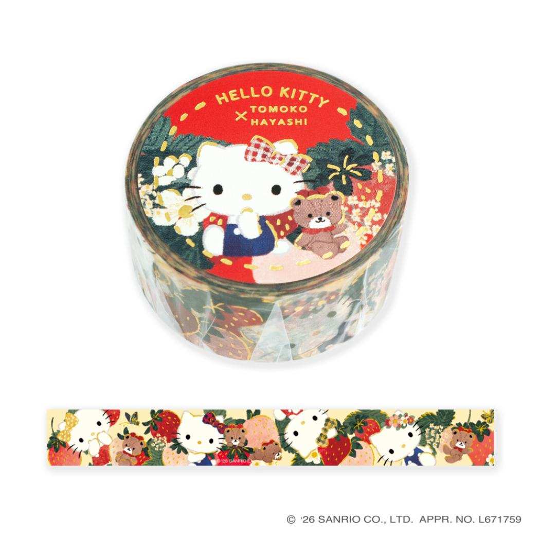 サンリオキャラクターズ x 林朋子 マステ マスキングテープ 18mm 5m巻 ハローキティ Sanrio クローズピン