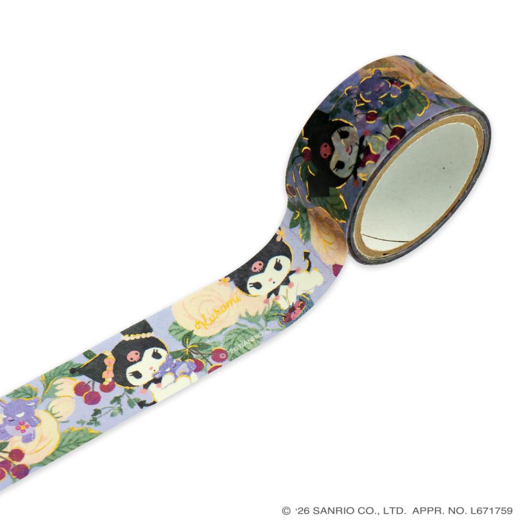サンリオキャラクターズ x 林朋子 マステ マスキングテープ 18mm 5m巻 クロミ Sanrio クローズピン