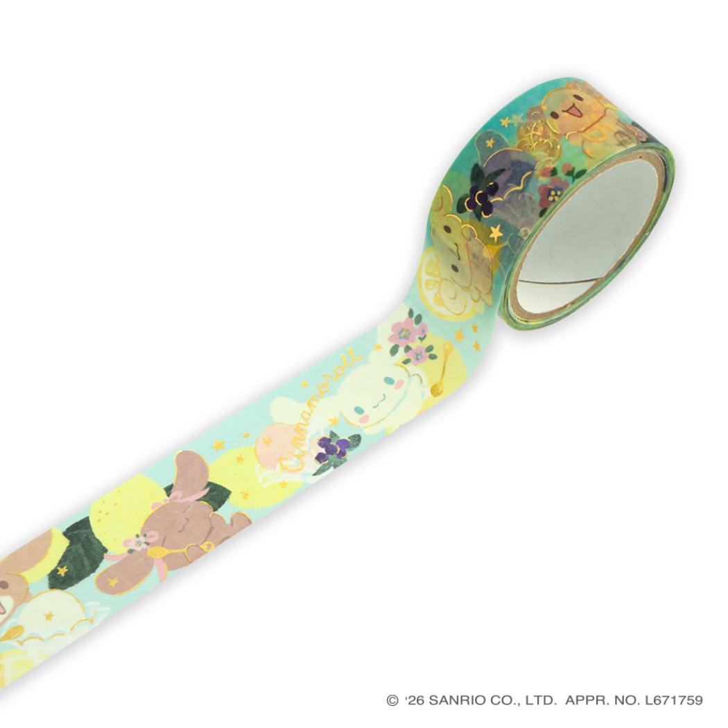 サンリオキャラクターズ x 林朋子 マステ マスキングテープ 18mm 5m巻 シナモロール Sanrio クローズピン