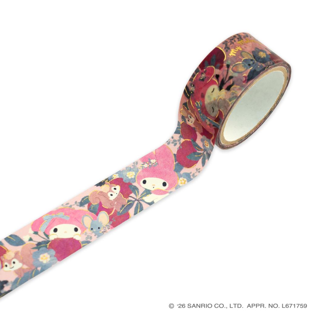 サンリオキャラクターズ x 林朋子 マステ マスキングテープ 18mm 5m巻 マイメロディ Sanrio クローズピン