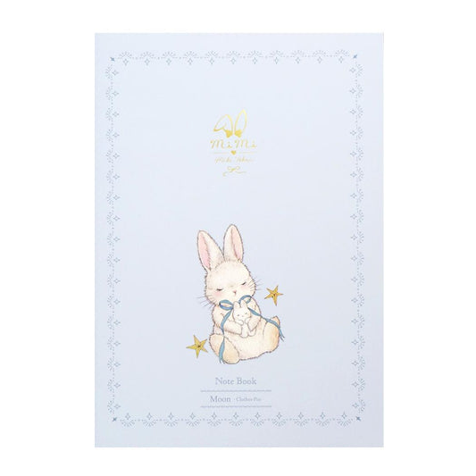 たけいみき 横罫ノート A5ノート ムーン うさぎ クローズピン 新学期準備文具 かわいい ガーリーイラスト グッズ メール便可 シネマコレクション
