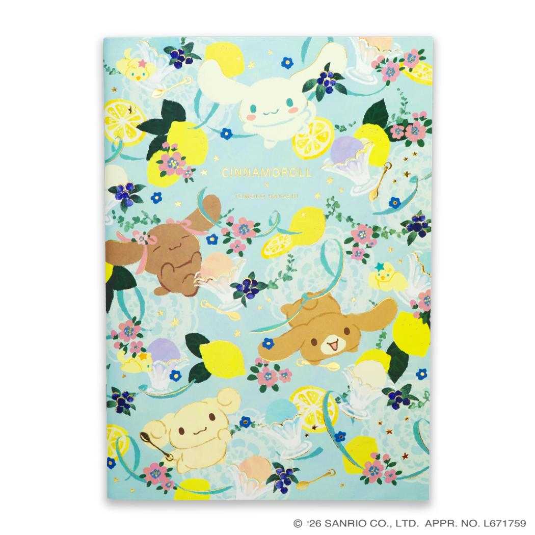 サンリオキャラクターズ x 林朋子 横罫ノート A5 ノート シナモロール Sanrio クローズピン