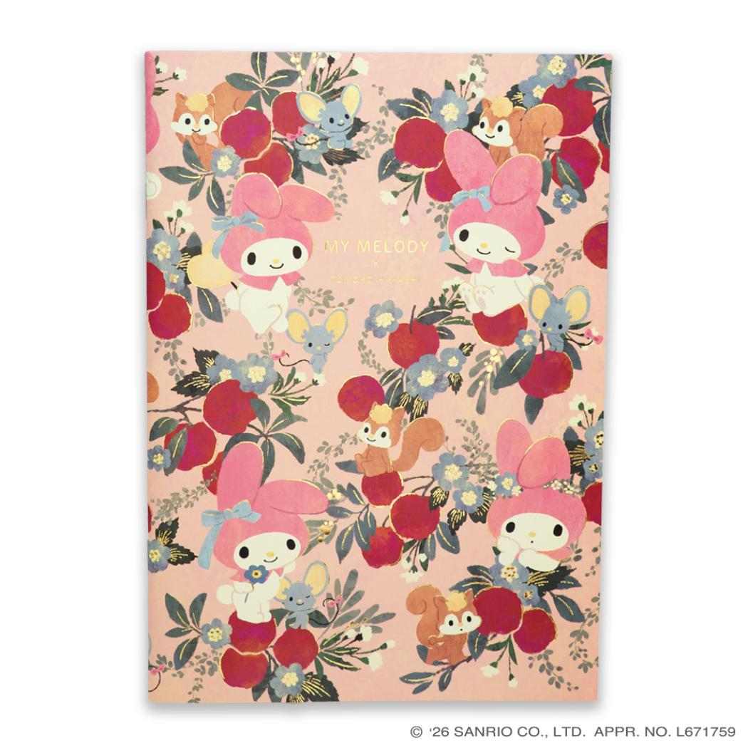 サンリオキャラクターズ x 林朋子 横罫ノート A5 ノート マイメロディ Sanrio クローズピン