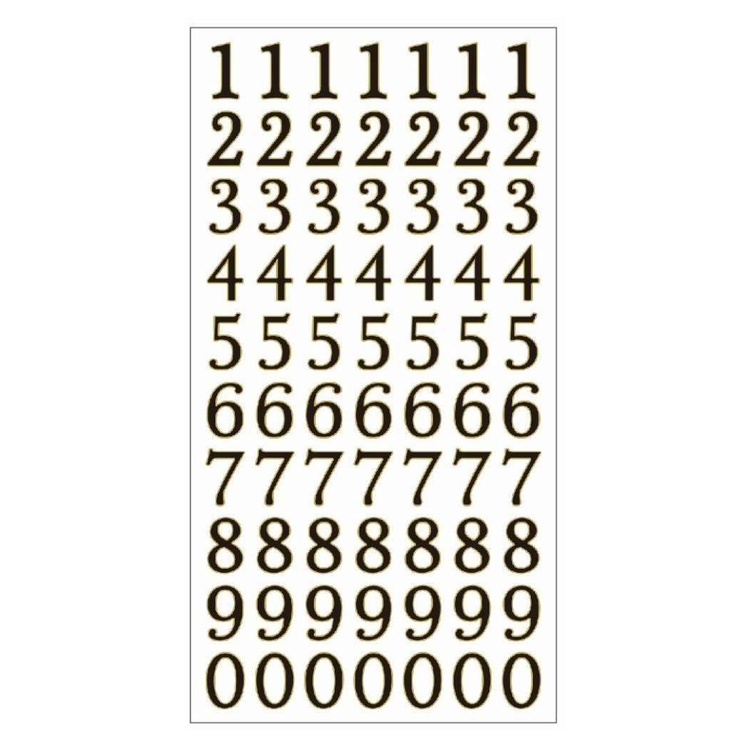 ふち箔クリア文字シール シールシート 数字 黒箔 クローズピン 手帳デコ DECOシール デコシール メール便可