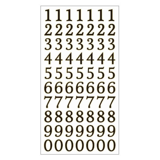 ふち箔クリア文字シール シールシート 数字 黒箔 クローズピン 手帳デコ DECOシール デコシール メール便可