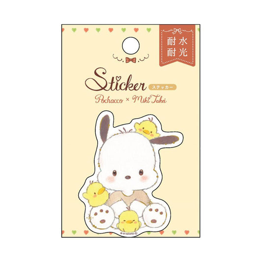 ステッカー ダイカットシール サンリオキャラクターズxたけいみき ポチャッコ ポップダイナー サンリオ クローズピン 耐水耐光 デコシール メール便可