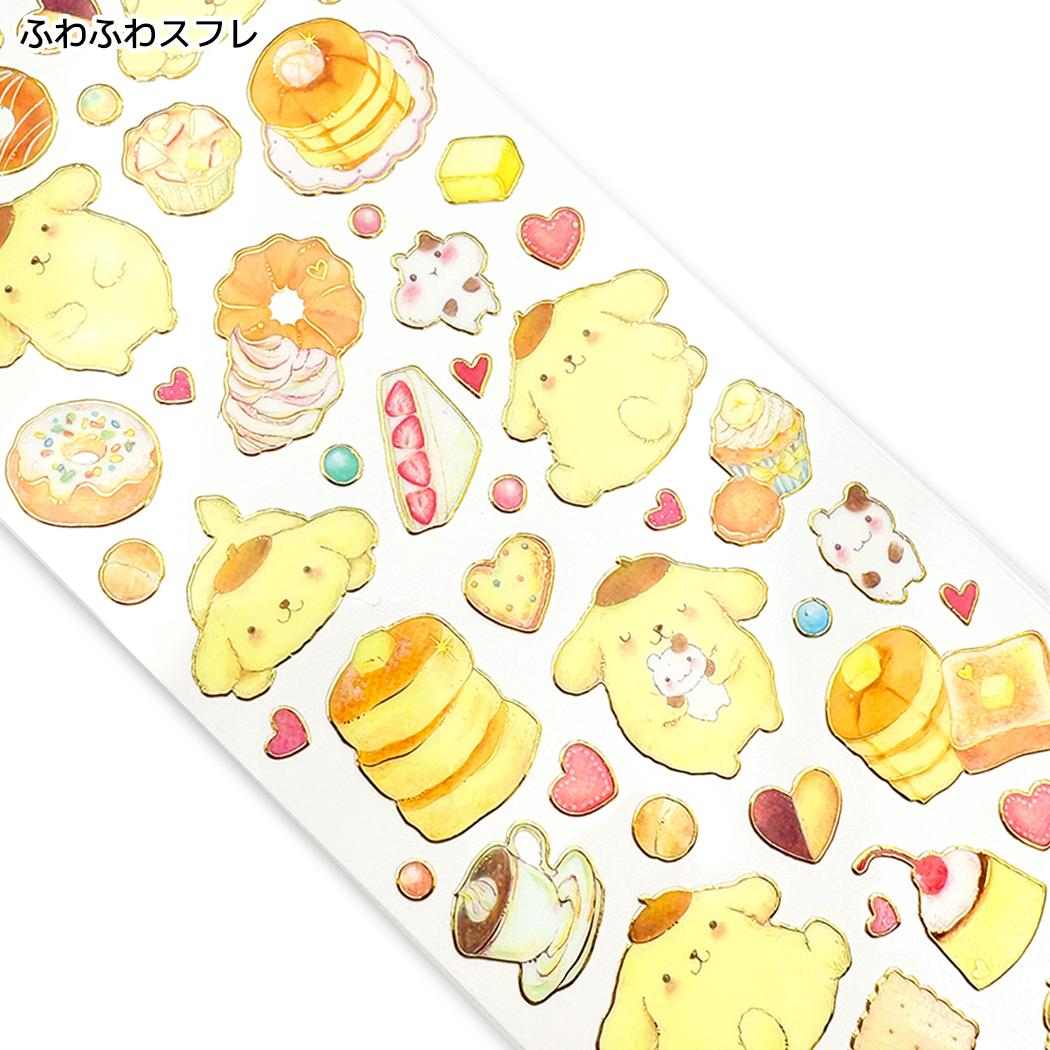 たけいみきxポムポムプリン シールシート クリアシール ふわふわスフレ サンリオ クローズピン