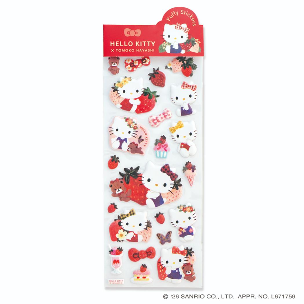 サンリオキャラクターズ x 林朋子 シールシート パフィシール ハローキティ Sanrio クローズピン