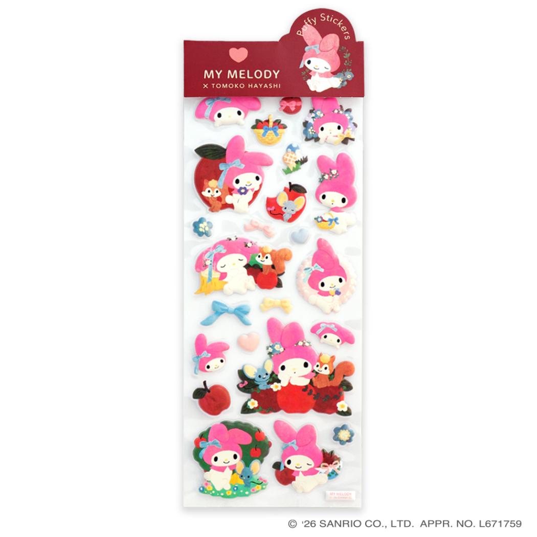 サンリオキャラクターズ x 林朋子 シールシート パフィシール マイメロディ Sanrio クローズピン
