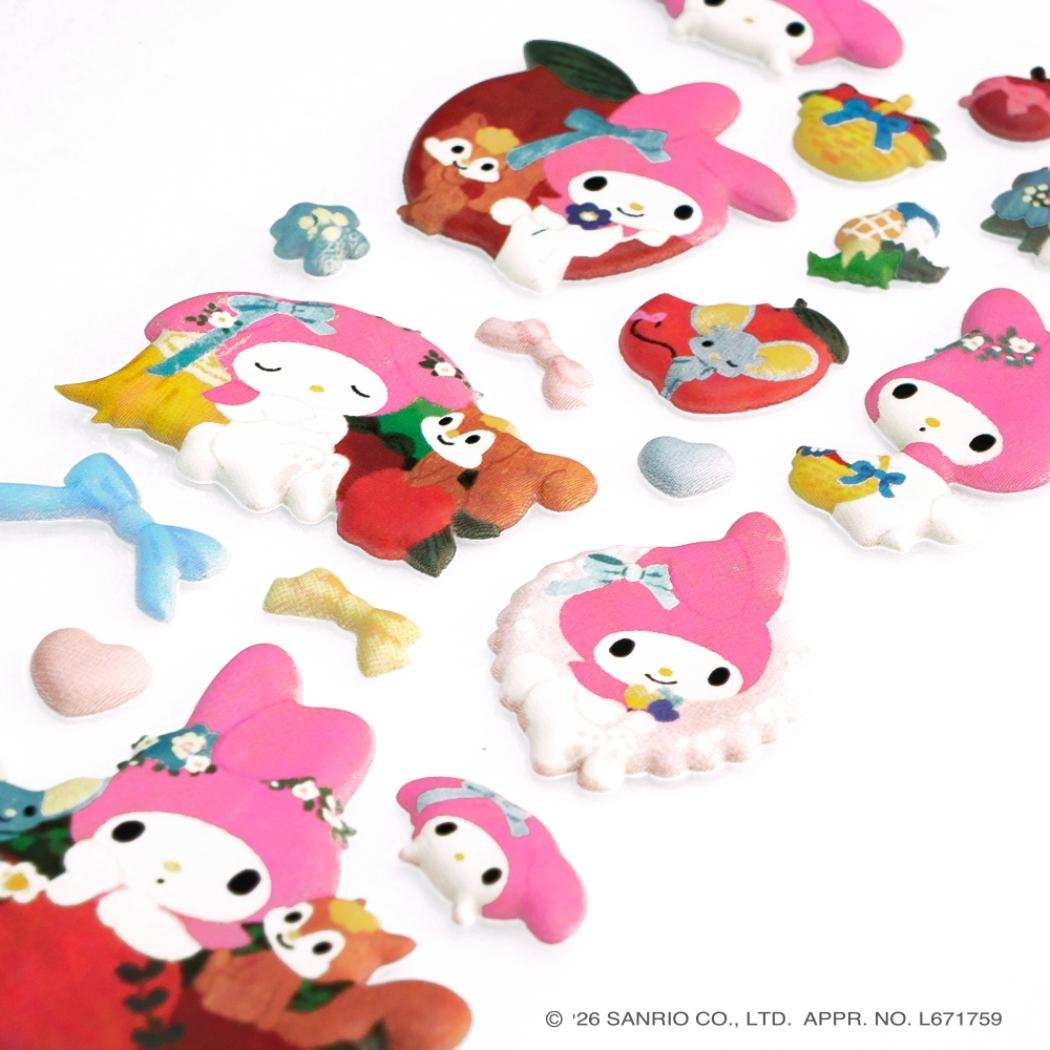 サンリオキャラクターズ x 林朋子 シールシート パフィシール マイメロディ Sanrio クローズピン