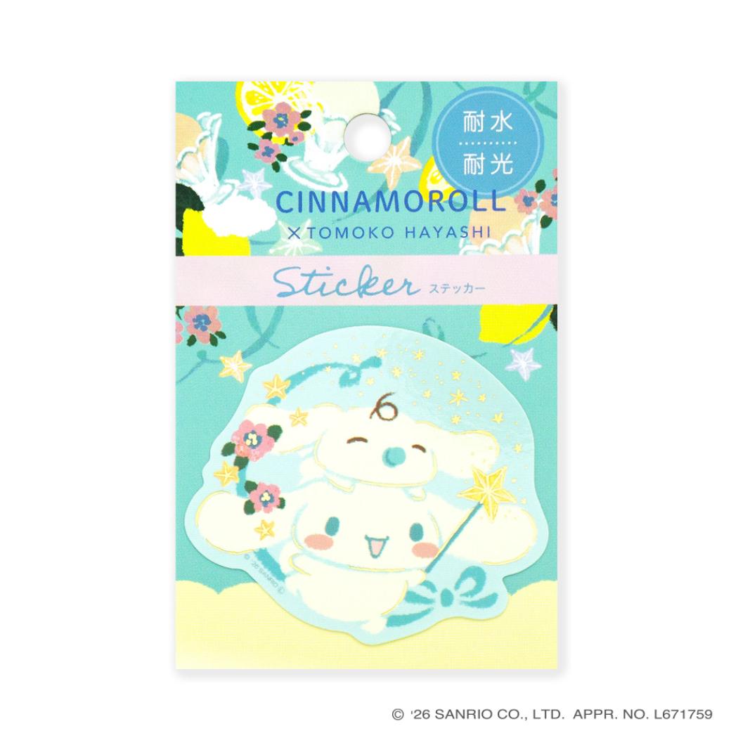 サンリオキャラクターズ x 林朋子 ダイカットシール ステッカー シナモロール Sanrio クローズピン