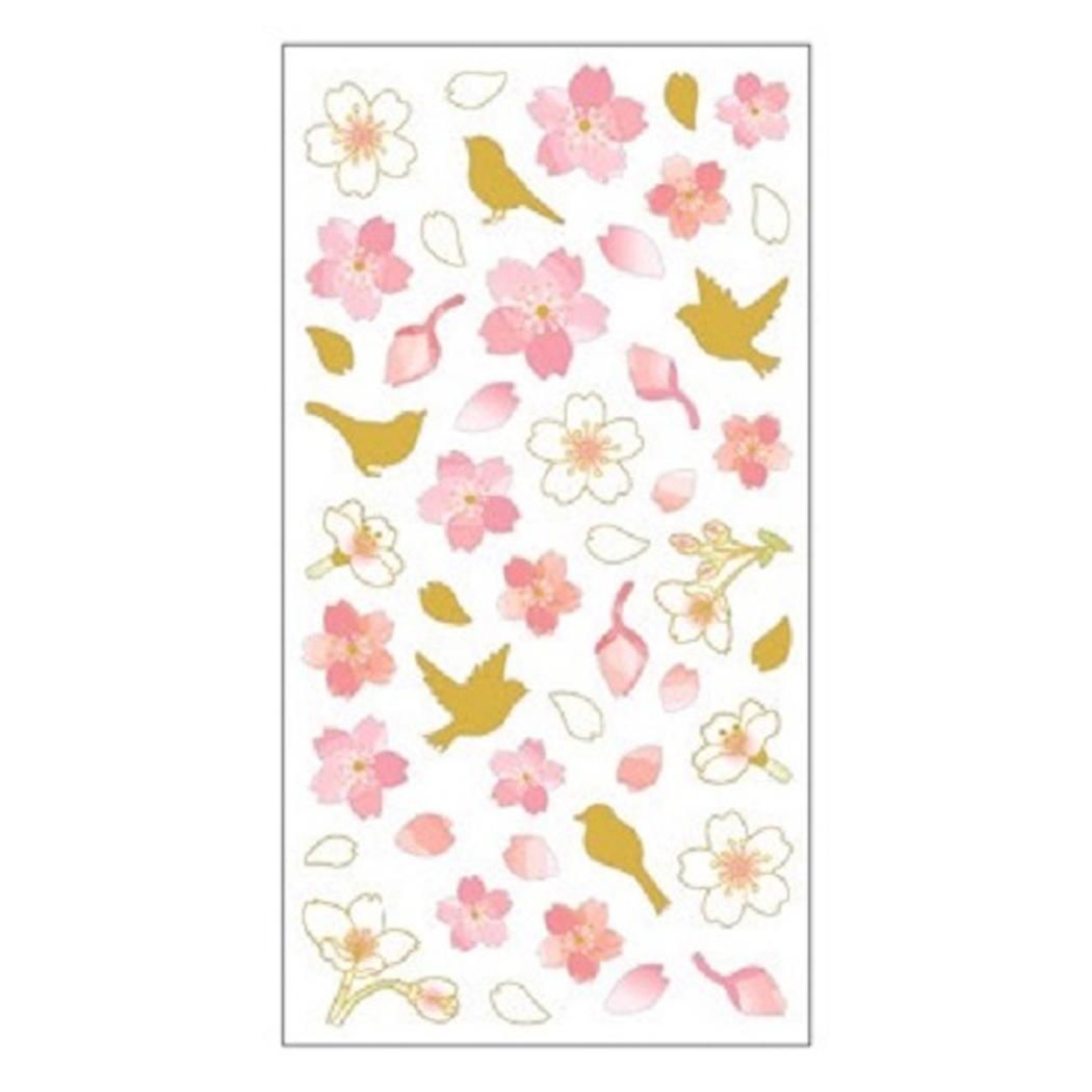 さくらシール シールシート さくらCollection 鳥と桜 クローズピン 手帳デコ DECOシール デコレーション メール便可