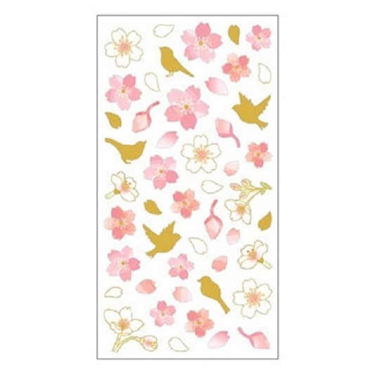 さくらシール シールシート さくらCollection 鳥と桜 クローズピン 手帳デコ DECOシール デコレーション メール便可