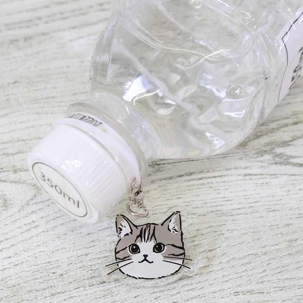 ねこ グッズ アンブレラマーカー ワンポイントチャーム よもぎ ミントイン