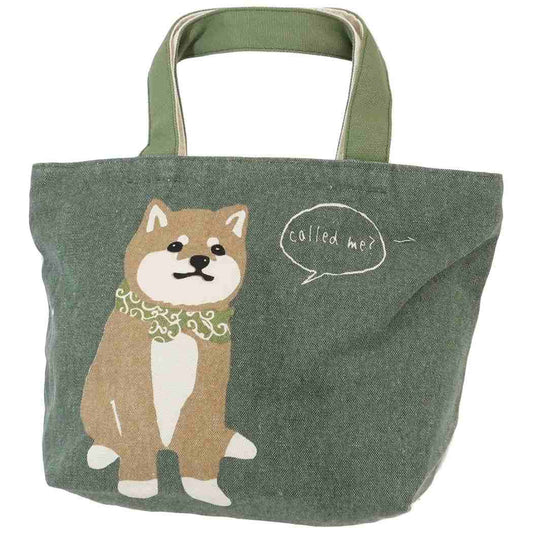 ファスナー付きミニトートバッグ ランチバッグ まめしばKA ミントイン お弁当かばん かわいい