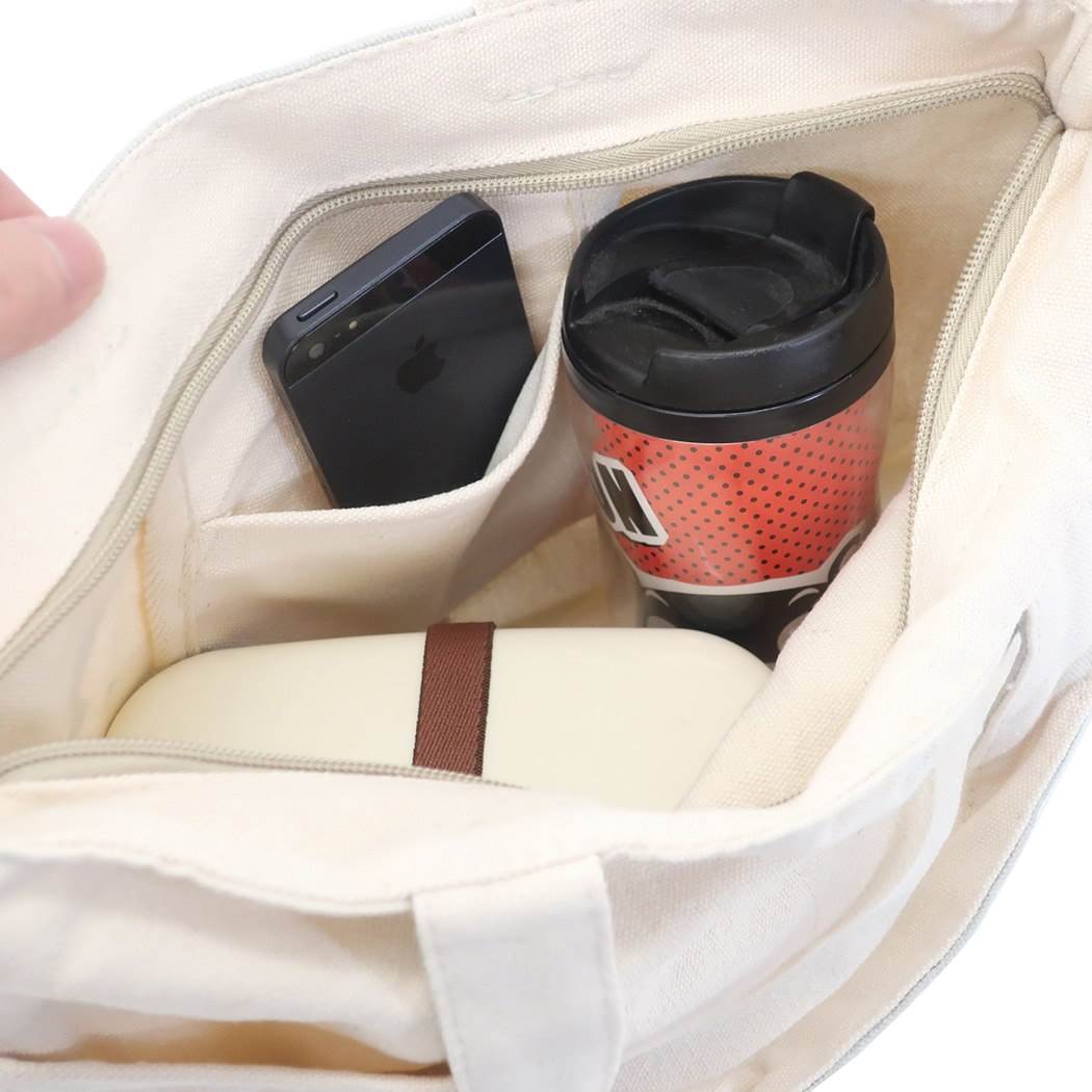 天ファスナー付き ミニトート ランチバッグ おねむプードル ミントイン お弁当かばん プレゼント かわいい