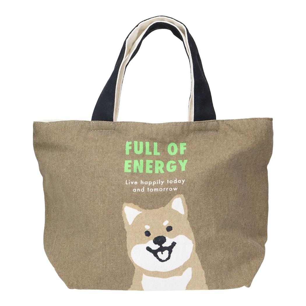 ファスナー付きミニトートバッグ ランチバッグ シータくんアップ BR いぬ ミントイン お弁当かばん かわいい メール便可