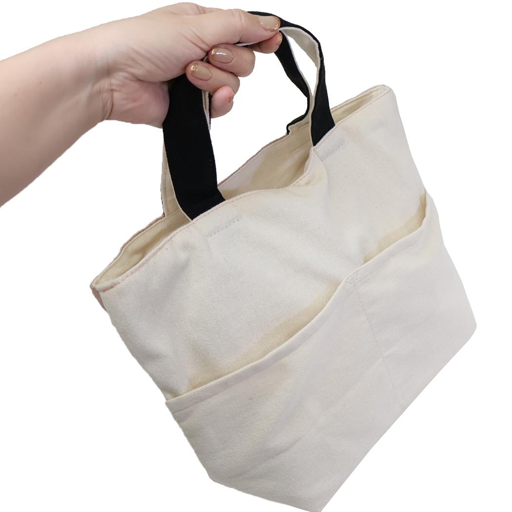 ファスナー付きミニトートバッグ ランチバッグ レオン招き PBE ねこ ミントイン お弁当かばん かわいい メール便可