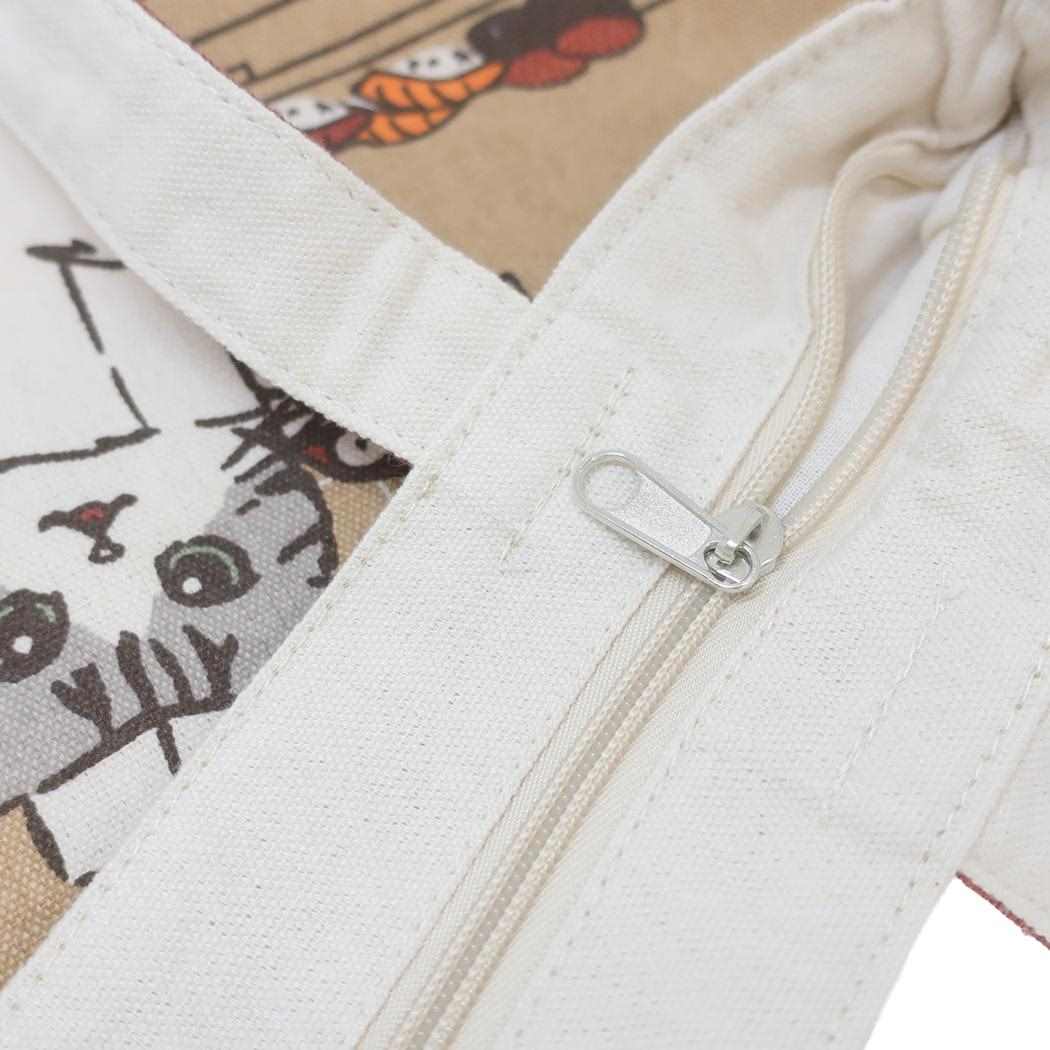 ファスナー付きキャンバストート トートバッグ よもぎのお寿司 ミントイン 手提げかばん かわいい サブバッグ メール便可