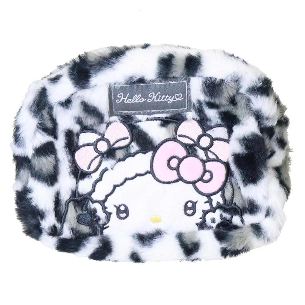 サンリオキャラクターズ コスメポーチ マルチポーチ ヒョウ柄ホワイト ハローキティ Sanrio 畑山商事