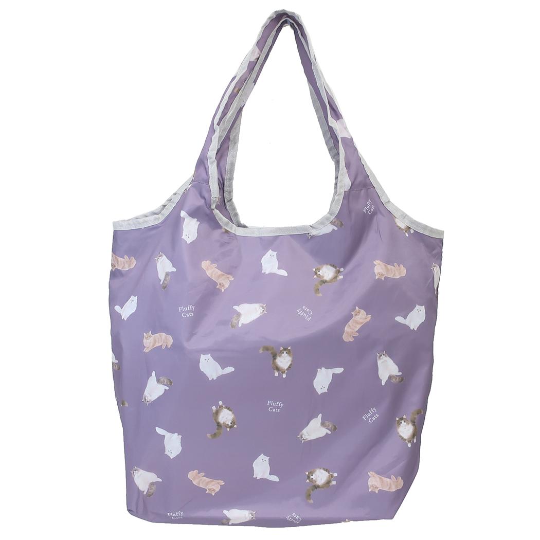 かるい保冷エコバッグ ショッピングバッグ ノラフレンズPL ねこ ミントイン お買い物かばん 軽量 折りたたみ コンパクト 保温 メール便可
