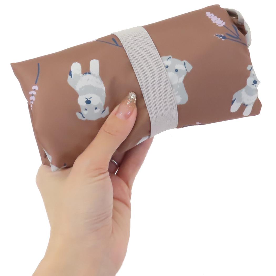 かるい保冷エコバッグ ショッピングバッグ ルークBR いぬ ミントイン お買い物かばん 軽量 折りたたみ コンパクト 保温 メール便可