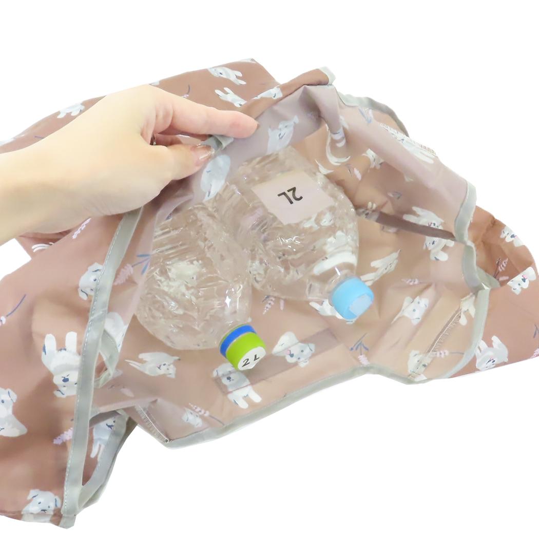 KURUTTOエコバッグ カラビナ付き ショッピングバッグ ルークBR いぬ ミントイン お買い物かばん コンパクト