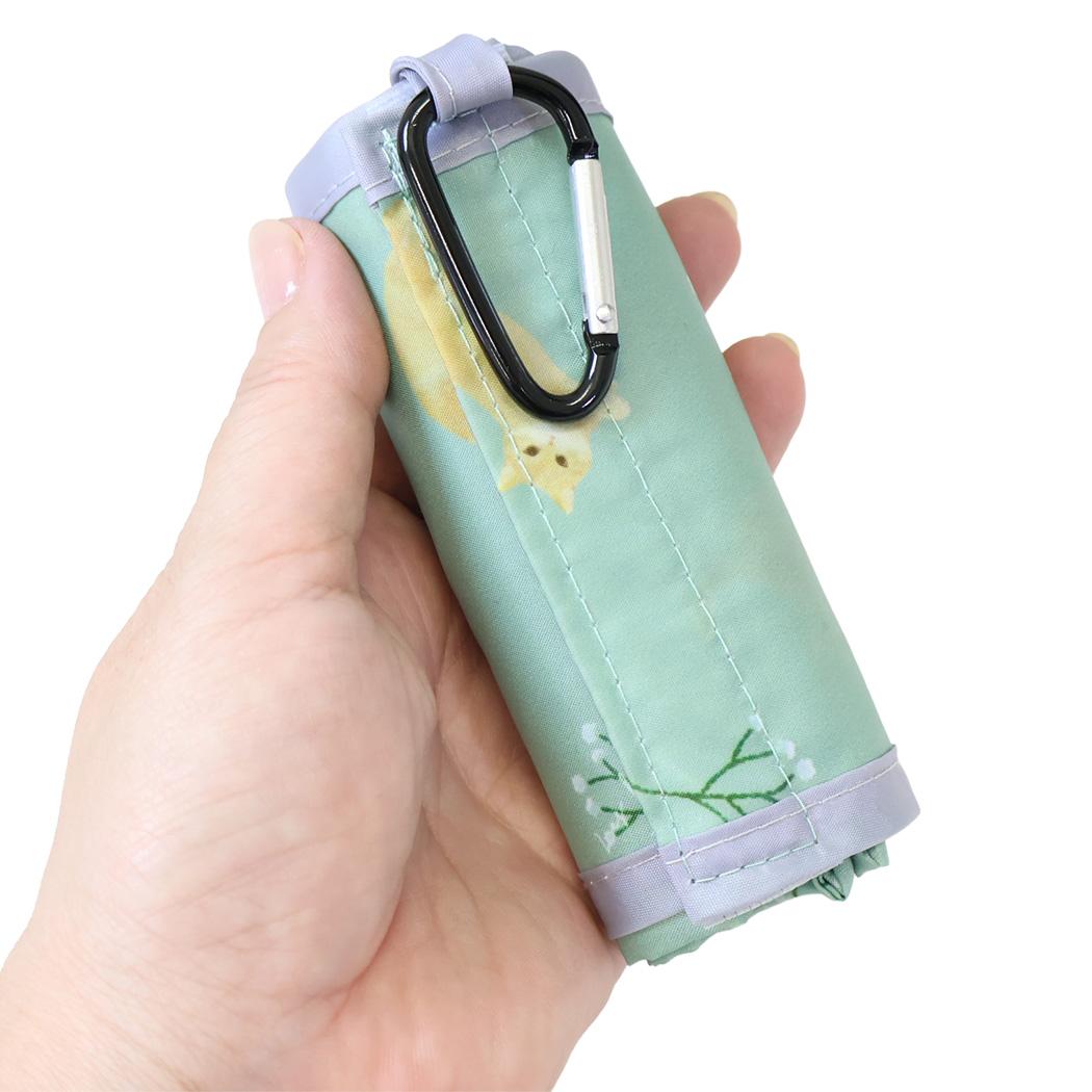 ショッピングバッグ KURUTTOエコバッグ カラビナ付き マッシュSMGR ミントイン