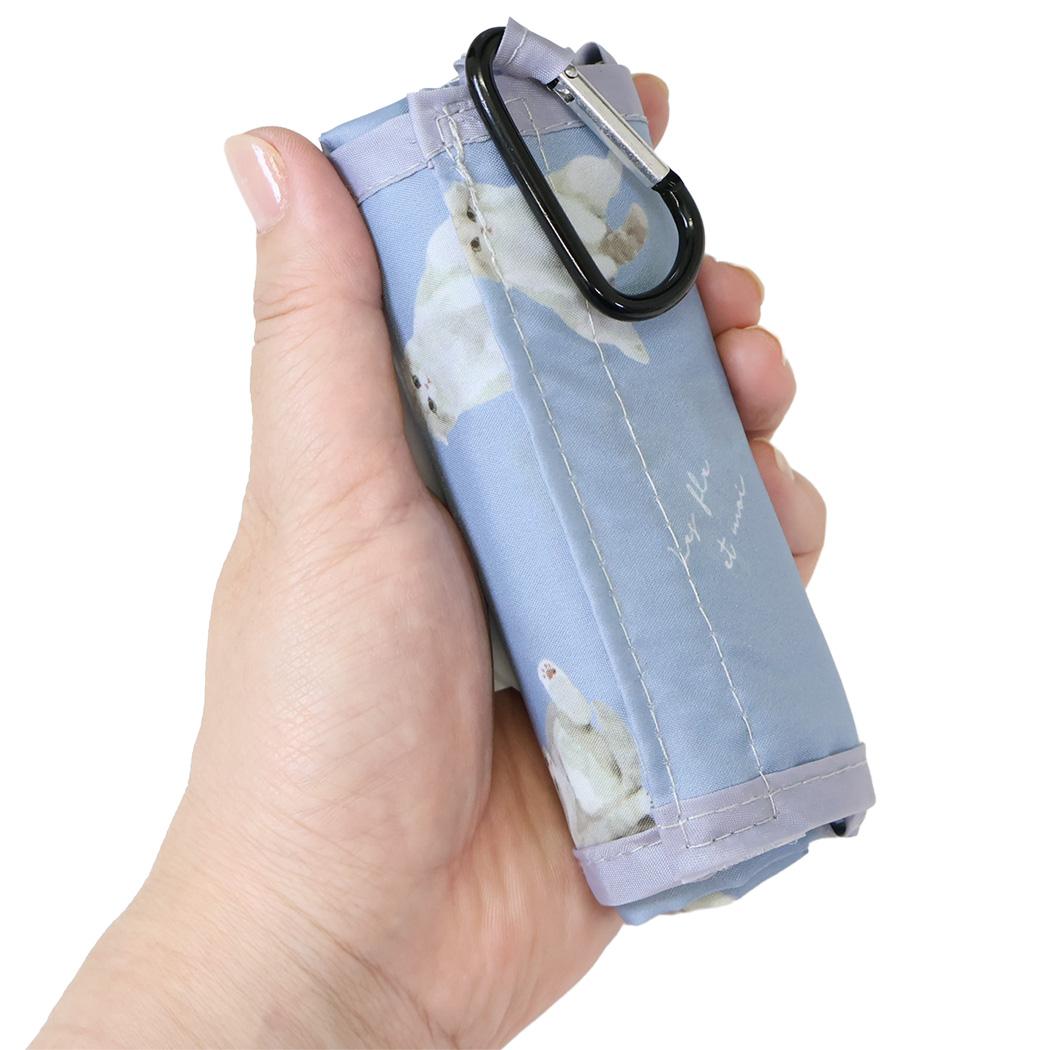 ショッピングバッグ KURUTTOエコバッグ カラビナ付き メリアSMBL ミントイン