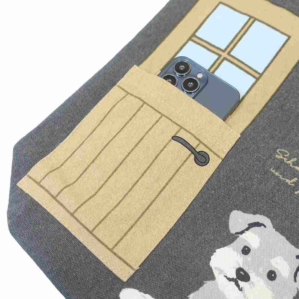 前ポケットトートバッグ トートバッグ ルーク ミントイン 手提げかばん かわいい メール便可