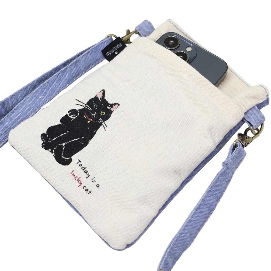 スマホポシェット スマホポーチ レオンひょっこり BL ねこ ミントイン ミニショルダー ポシェット かわいい メール便可