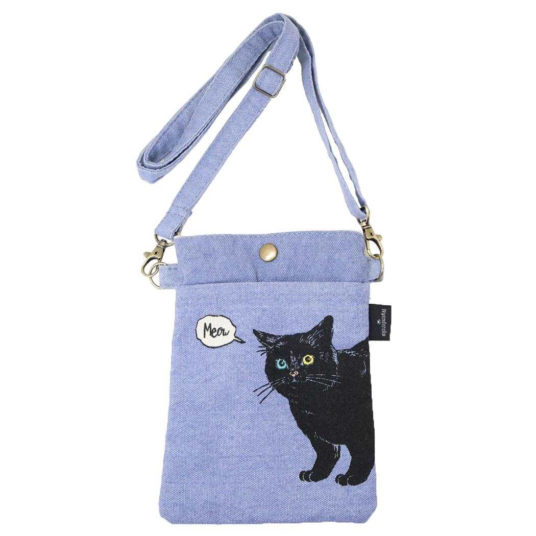 スマホポシェット スマホポーチ レオンひょっこり BL ねこ ミントイン ミニショルダー ポシェット かわいい メール便可