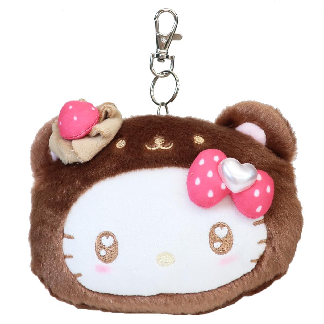 サンリオキャラクターズ 定期入れ フェイスリールパスケース くまケーキ ハローキティ チョコ Sanrio 畑山商事