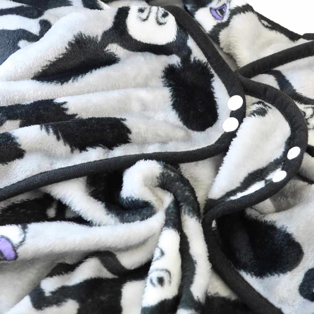 こびとづかん ブランケット フランネル ひざかけ毛布 アラシクロバネ