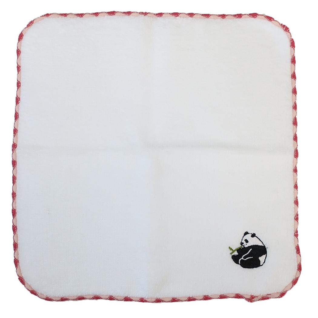 ミニタオル アニマル刺繍ミニタオル パンダ ミントイン