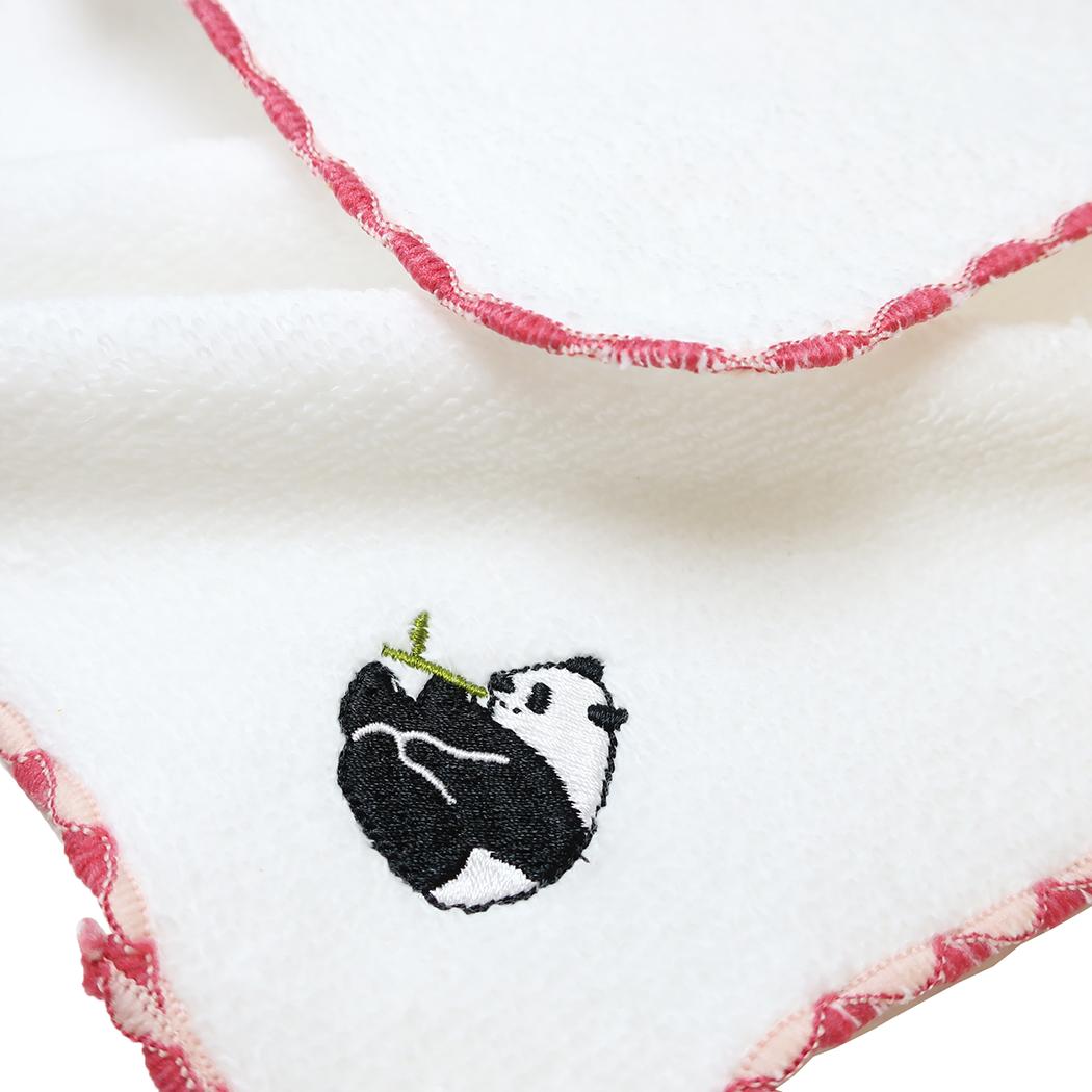 ミニタオル アニマル刺繍ミニタオル パンダ ミントイン