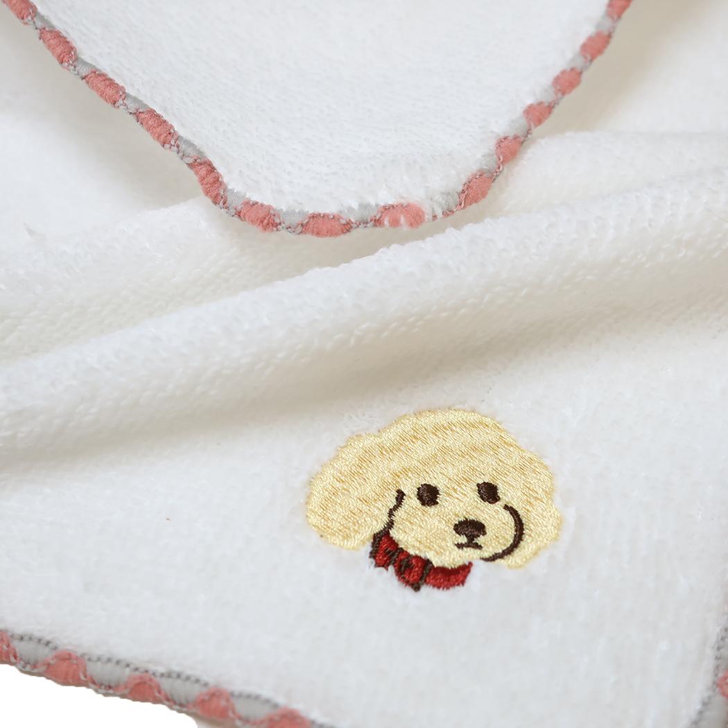 ミニタオル アニマル刺繍ミニタオル マロン ミントイン