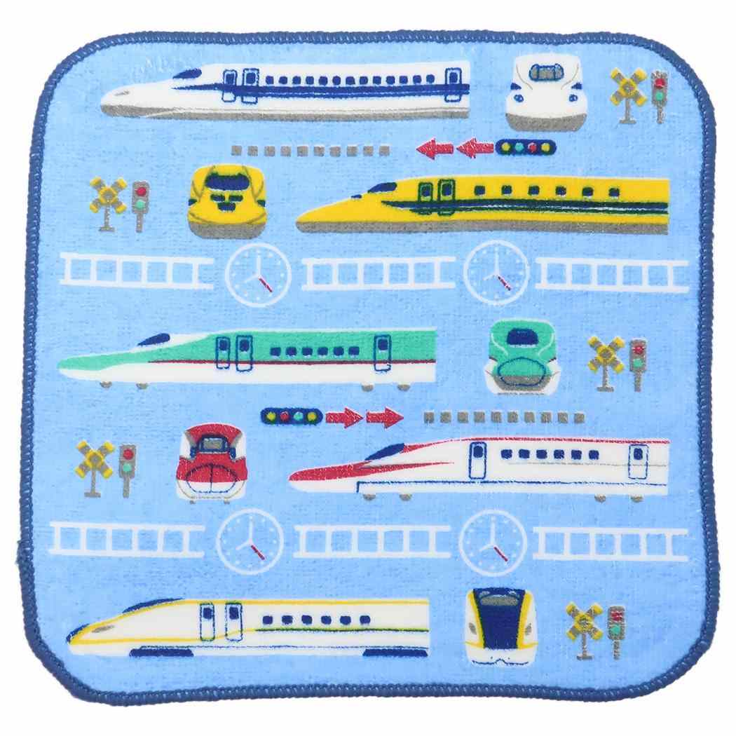 ミニタオル ハンカチタオル トレイン 新入学 ミントイン 汗拭きタオル かわいい メール便可