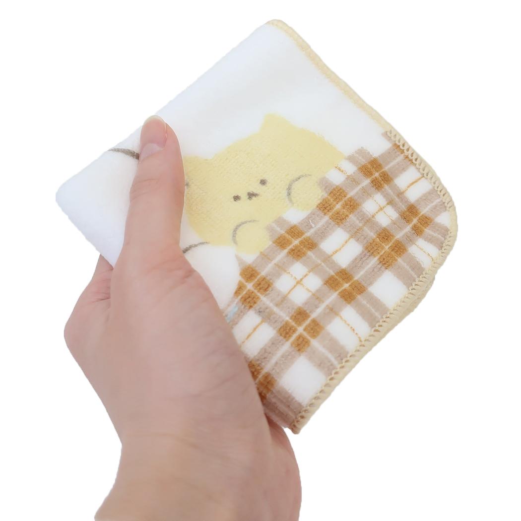 ハンカチタオル ミニタオル おはなねこ ミントイン 汗拭きタオル かわいい メール便可
