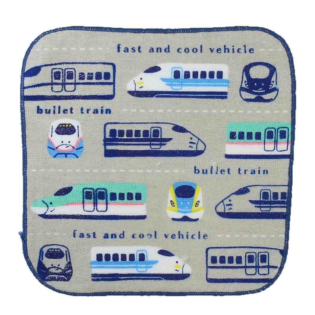 ハンカチタオル ミニタオル bullet train ミントイン 汗拭きタオル かわいい メール便可
